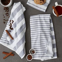 DII® French Blue Nautical Stripe Terry Dishtowels, 3ct.
