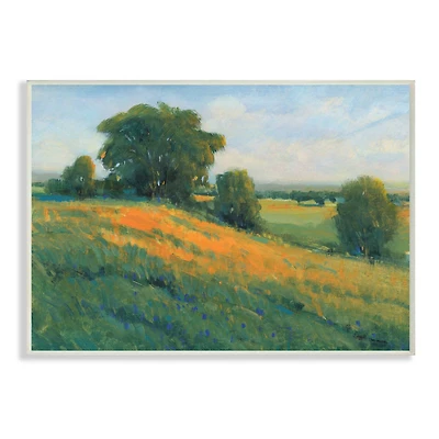 Stupell Industries Green Rolling Hills Blue Poppy Fields Landscapes Wall Plaque