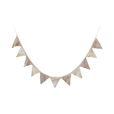Hello Honey® 6ft. Multicolor Kantha Sari Fabric Pennant Garland