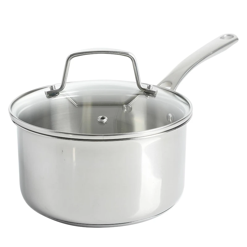 Martha Stewart 10 Piece Stainless Steel Cookware with Glass Lids Set