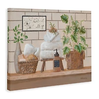Stupell Industries Comforting Bathroom Spa Still Life Canvas Wall Art