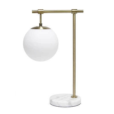 Lalia Home Studio Loft 21" White Globe Shade Table Lamp