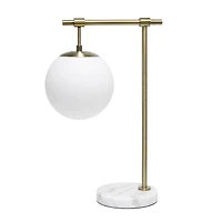 Lalia Home Studio Loft 21" White Globe Shade Table Lamp