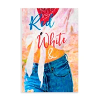 Stupell Industries Red White & Blue Patriotic American Celebration Wall Plaque Art