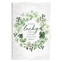 Stupell Industries Irish is Lucky Enough Wreath Wall Plaque Art