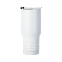 Craft Express 22oz. White Stainless Steel Tumbler with Ringneck Grip, 4ct. 