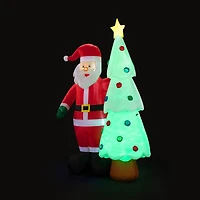 Mr. Christmas 7ft. Santa and Tree Outdoor Lit Inflatable