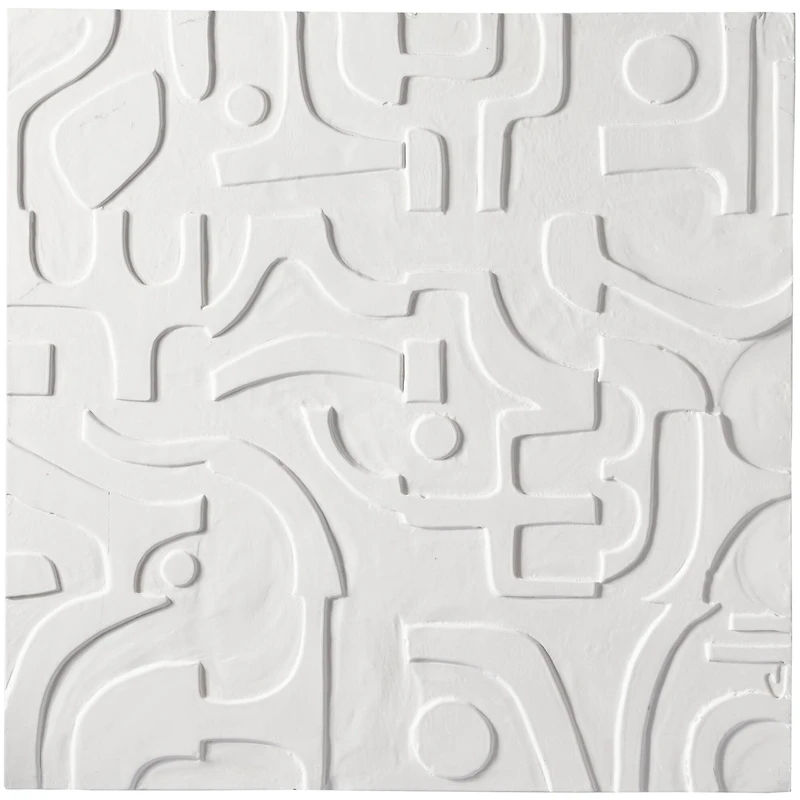 CosmoLiving by Cosmopolitan White Wood Intricately Carved Geometric Wall Decor 32" x 2" x 32"