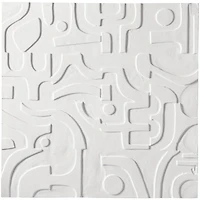 CosmoLiving by Cosmopolitan White Wood Intricately Carved Geometric Wall Decor 32" x 2" x 32"