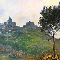 Design Toscano 28" The Church at Varengaville 1882 Canvas Replica Painting