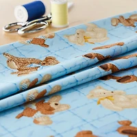Fabric Traditions Blue Teddy Bear Toss Cotton Fabric
