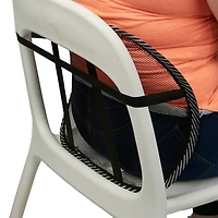 Mind Reader Black Mesh Lumbar Support Adjustable Cushion Set