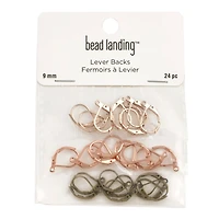 9mm Mixed Antique Finish Lever Backs, 24ct. by Bead Landing™