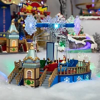 LED Lighted Animated and Musical Carnival Ride Christmas Village Display - 12"