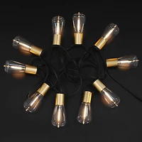 10ct. Warm White LED Shatterproof Edison Bulbs Solar String Lights by Ashland®