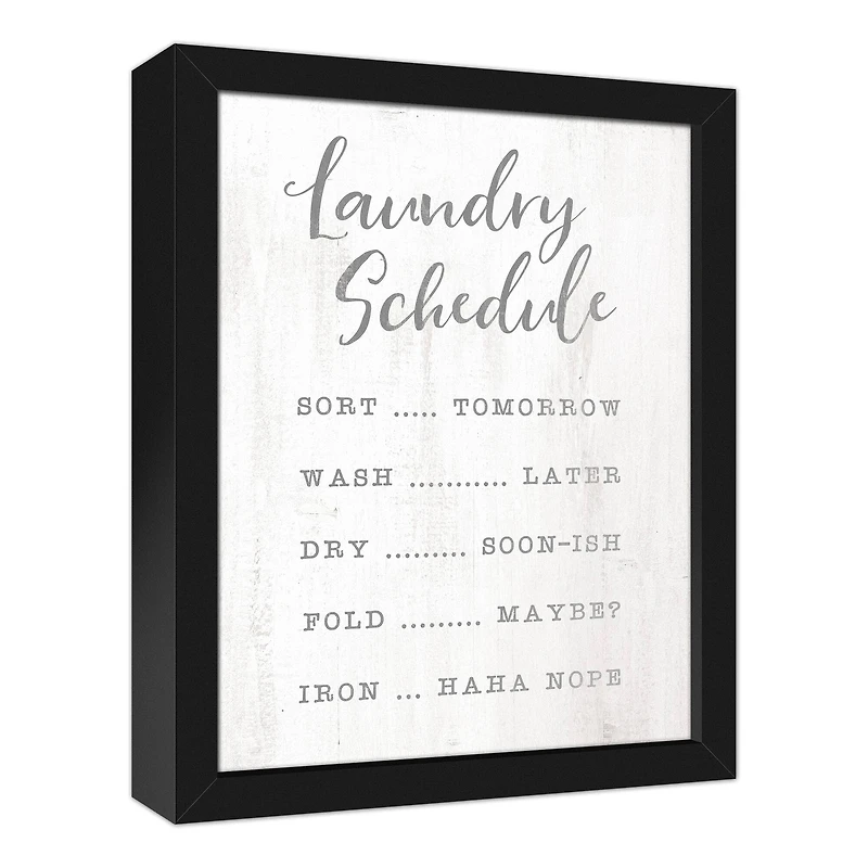 Laundry Days 11" x 14" Black Framed Canvas