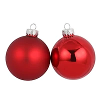4 Pack 3" Matte & Shiny Glass Ball Ornaments by Ashland