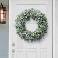 28" Flocked Lamb's Ear Spring Wreath
