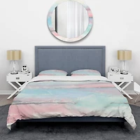Designart 'Metallic Shabby Pink II' Shabby Bedding Set