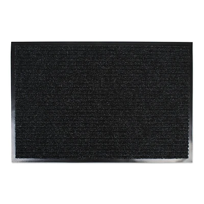 DII® J&M Charcoal Ribbed Walk Off Utility Mat, 30" x 48"