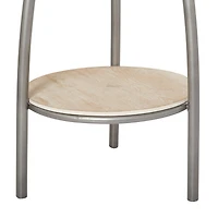 Silver Metal Modern Coat Rack, 73" x  17" x  17"