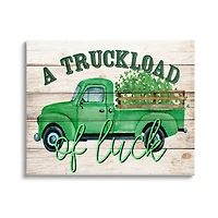 Stupell Industries Truckload Of Luck St Patrick's Day Farmhouse Canvas Wall Art