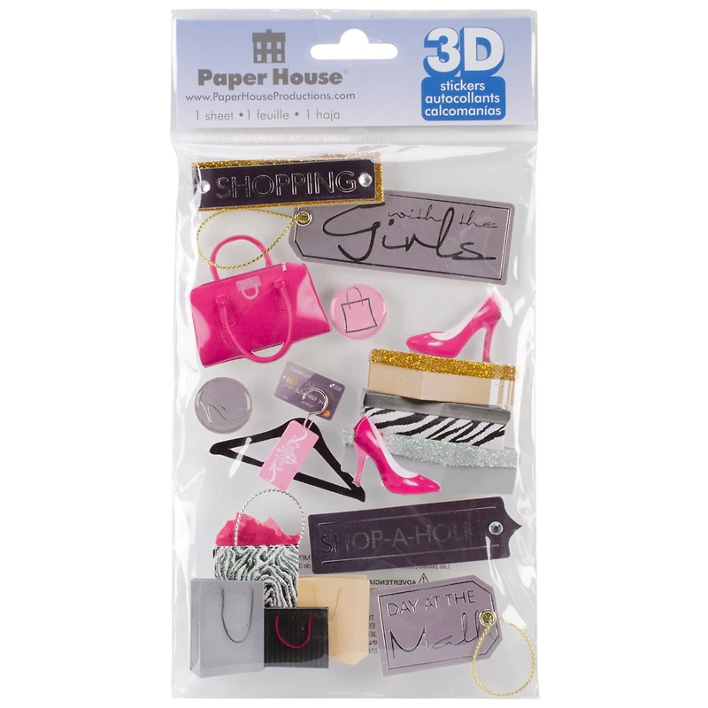 Paper House® Shopping Girls 3D Stickers