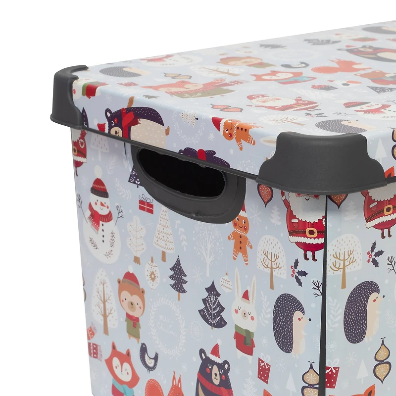 Simplify Woodland Winter Storage Tote Bin
