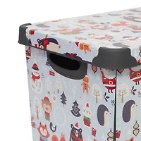 Simplify Woodland Winter Storage Tote Bin
