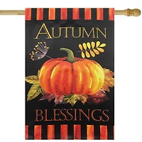 40" Autumn Blessings & Pumpkin Garden Flag