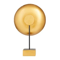 Gold Polystone Glam Sculpture, 20" x 13" x 6"