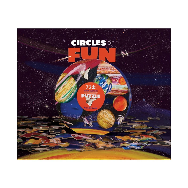 Solar System Round Box Puzzle: 72 Pcs