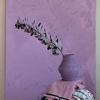 10.5" Lilac Hand-Woven Seagrass Basket