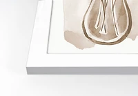 Flowing Floral Vase White Framed Print Under Plexiglass