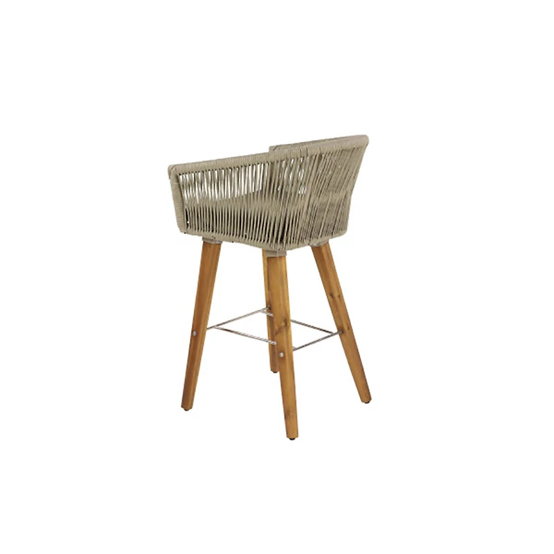 Gray Wood Modern Bar Stool