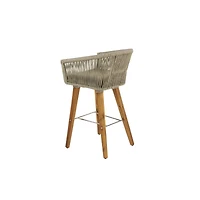 Gray Wood Modern Bar Stool