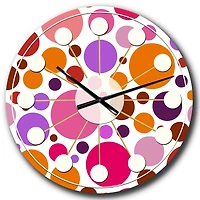 Designart 'Abstract Geometric Circular Retro Ii Mid-Century Modern Wall Clock