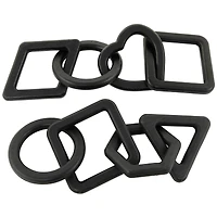 CosmoLiving by Cosmopolitan Black Geometric Wood-Inspired Chain Sculpture Set