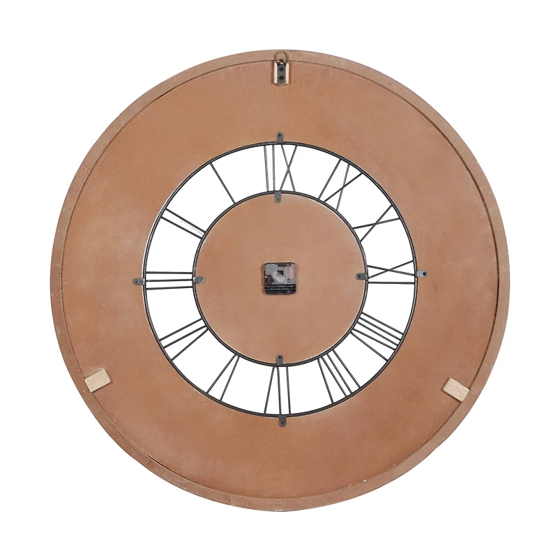 White Wood Farmhouse Wall Clock, 32" x 32" x 2"