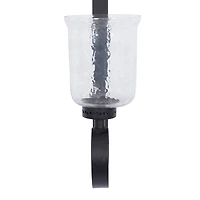 Black Iron Traditional Candle Wall Sconce, 31" x 9" x 7"