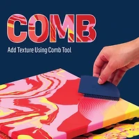 12 Pack: FolkArt® Drizzle™ Flexible Paint Tray & Comb Tool Set