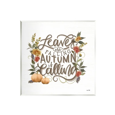 Stupell Industries Autumn is Calling Phrase Wall Plaque Art
