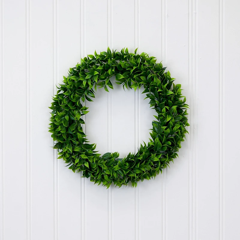 20" Artificial Bay Leaf Wreath