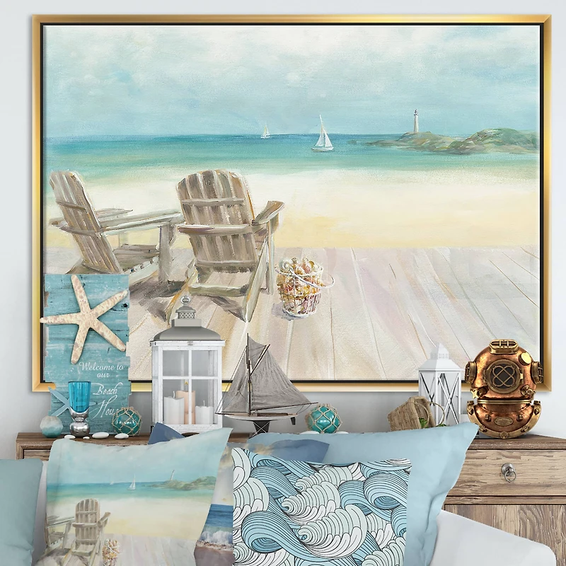 Designart - Seaside Morning no Window