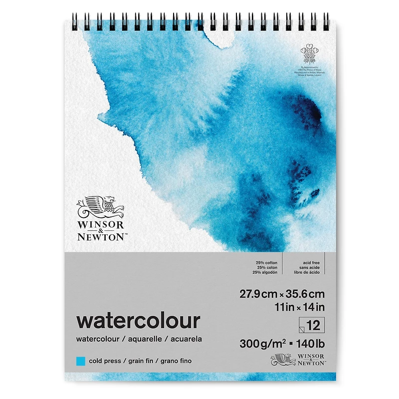 Winsor & Newton™ White Watercolour 140lb. Wire-Bound Paper Pad