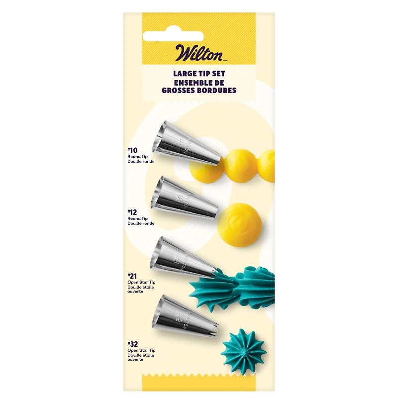 Wilton® Large 4 Piece Tip Set