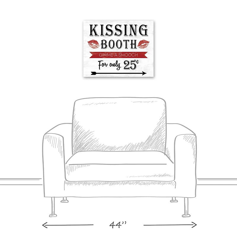 Kissing Booth Sign Canvas Wall Art