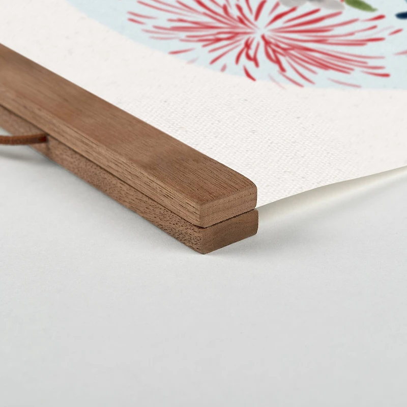 Hello Summer Icons Teak Hanging Canvas