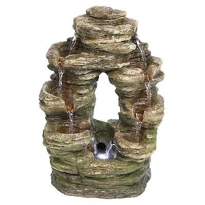 Design Toscano Horseshoe Bend Illuminated Garden Fountain