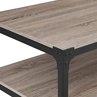 Walker Edison 48" Driftwood Angle Iron Coffee Table